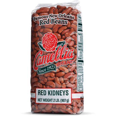 Camellia beans - Directions: Rinse and sort beans; soak if desired (soaking Small Red Beans is optional) In a Dutch oven or soup pot, add water, beans and salt. Over high heat, bring to a boil for 10 minutes. Reduce to low heat and simmer; add garlic, onion and bacon and/or ham (if desired). Cook at a simmer, stirring occasionally, until tender, about 1 1/2 hours.